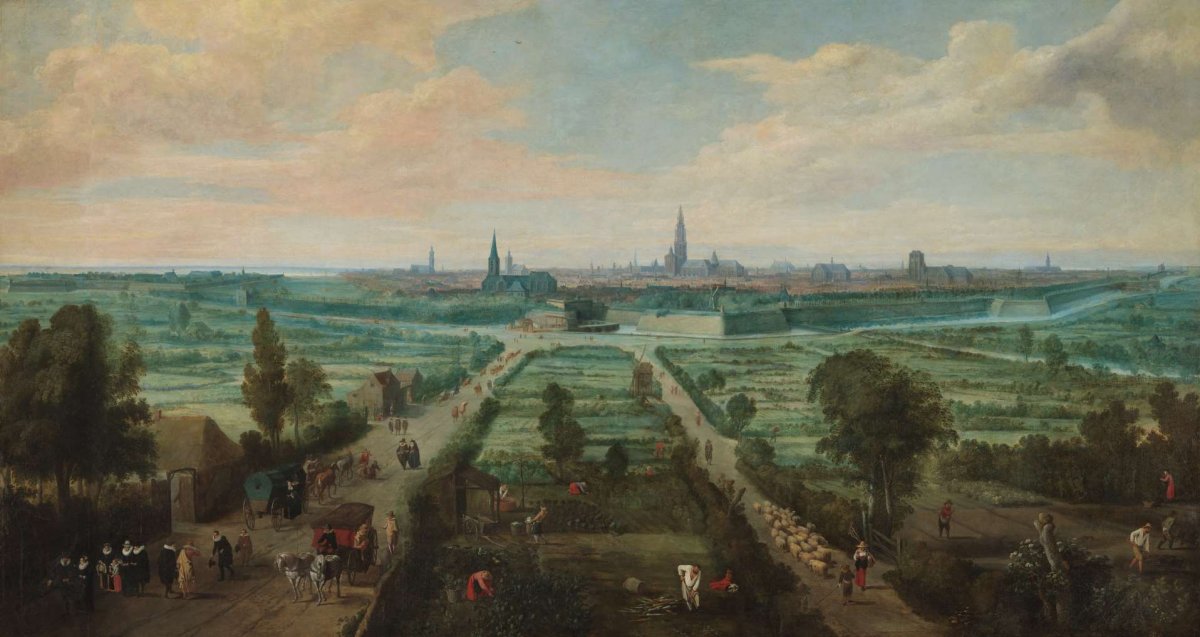 Panoramic View of Antwerp from the East, Jan Wildens, 1636