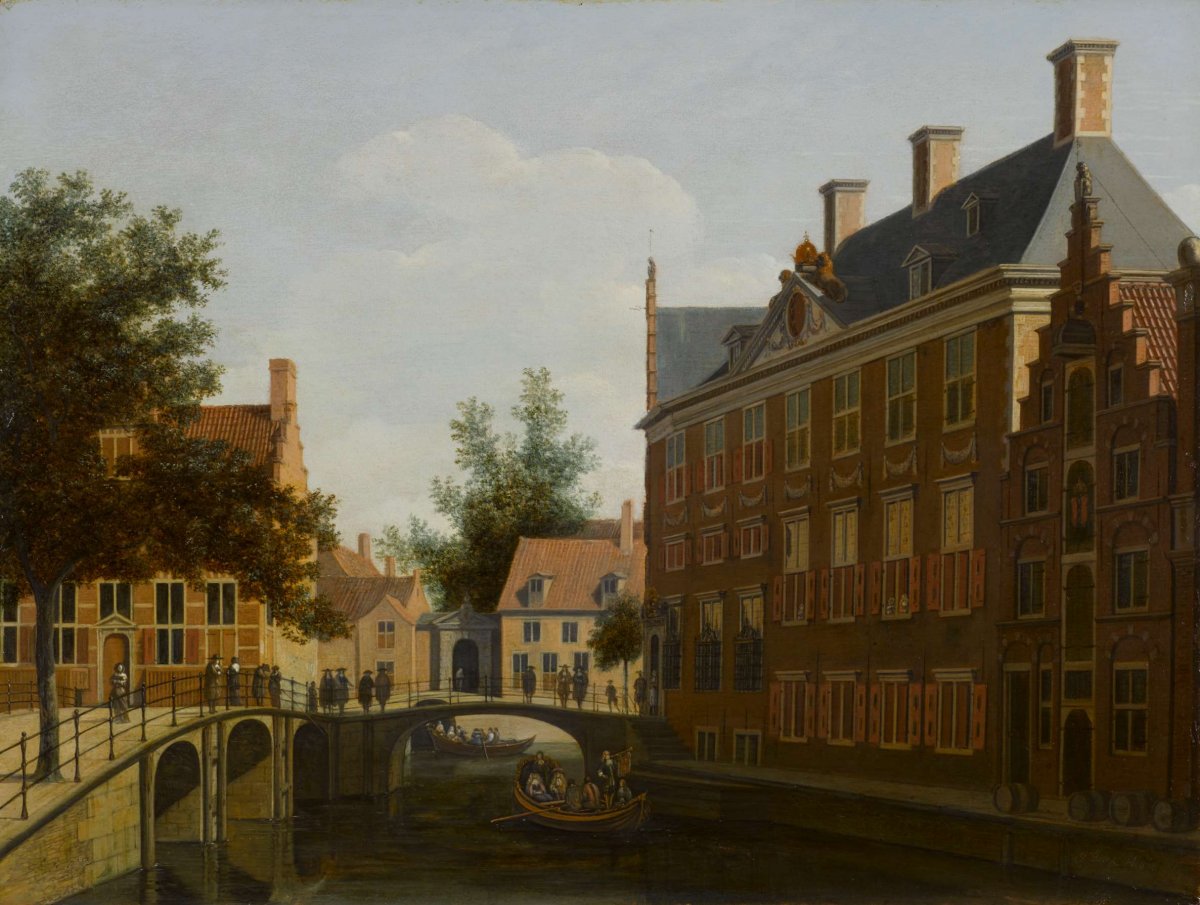 The Oude Zijds Herenlogement (Gentlemen's Hotel) in Amsterdam, Gerrit Berckheyde, 1660 - 1680