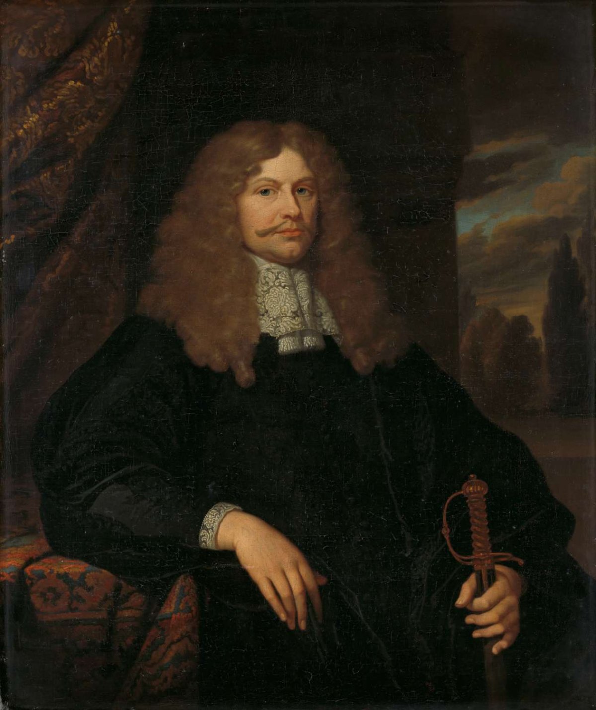 Portrait of Cornelis Backer (1633-81), councillor, alderman, and colonel of the Amsterdam militia, Caspar Netscher, 1660 - 1684
