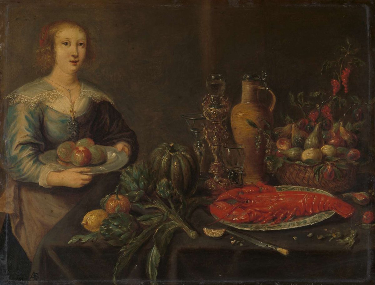 Servant by a Larder Table, anonymous, c. 1635 - c. 1645