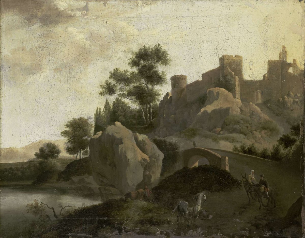 Italian Landscape, J.G. Schieblius, 1680 - 1720