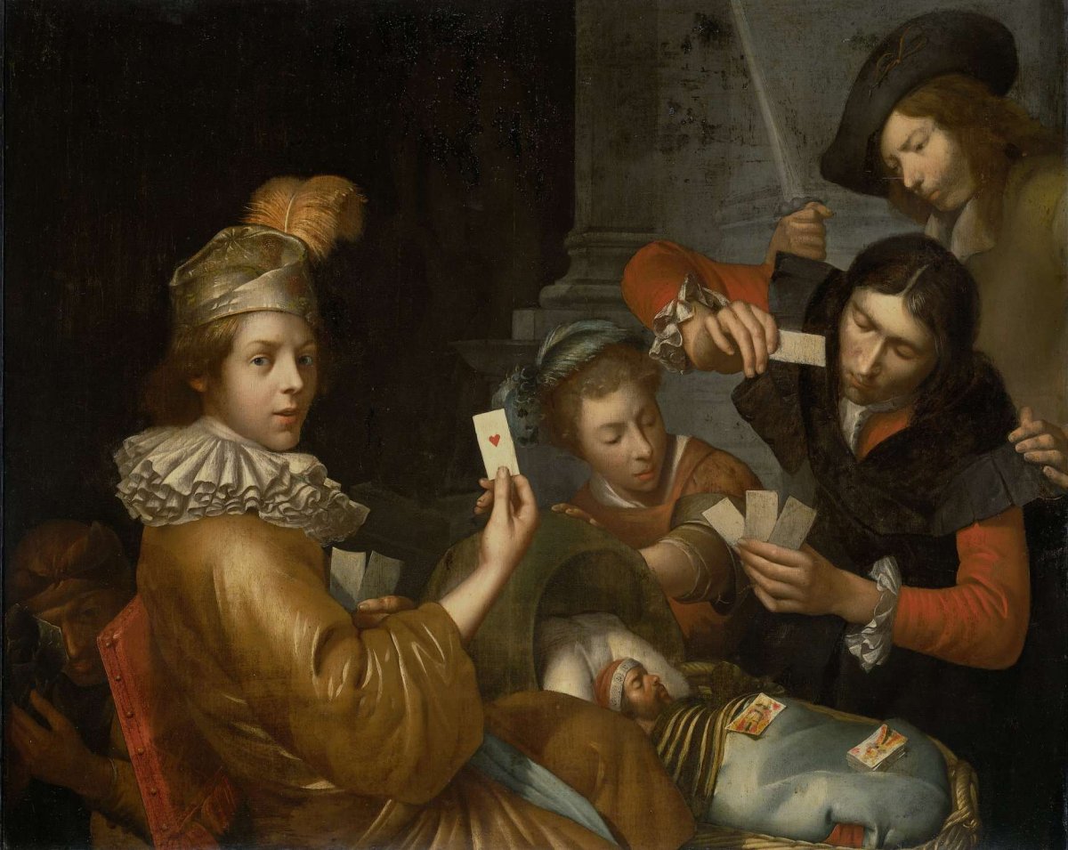 The Card Game on the Cradle: Allegory, Johannes van Wijckersloot, 1643 - 1683