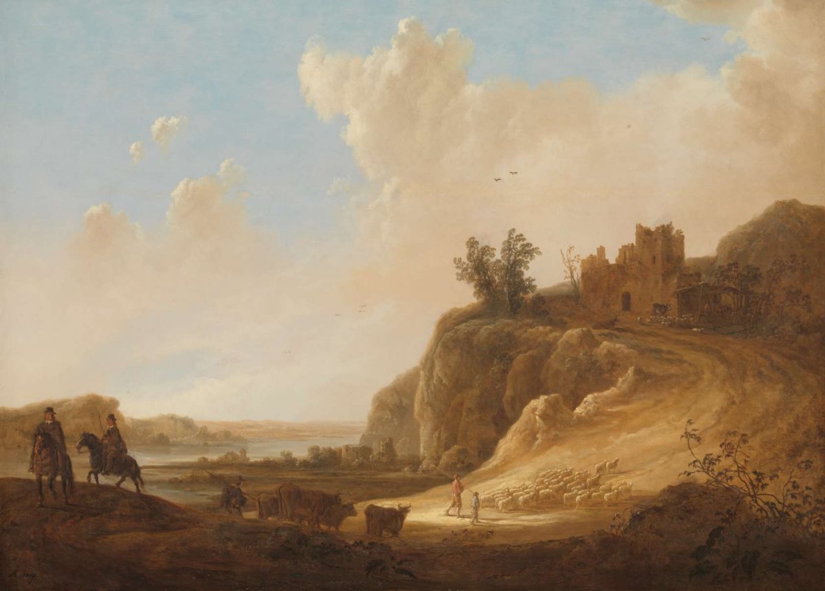 Mountainous Landscape with the Ruins of a Castle, Aelbert Cuyp, c. 1642 - c. 1645