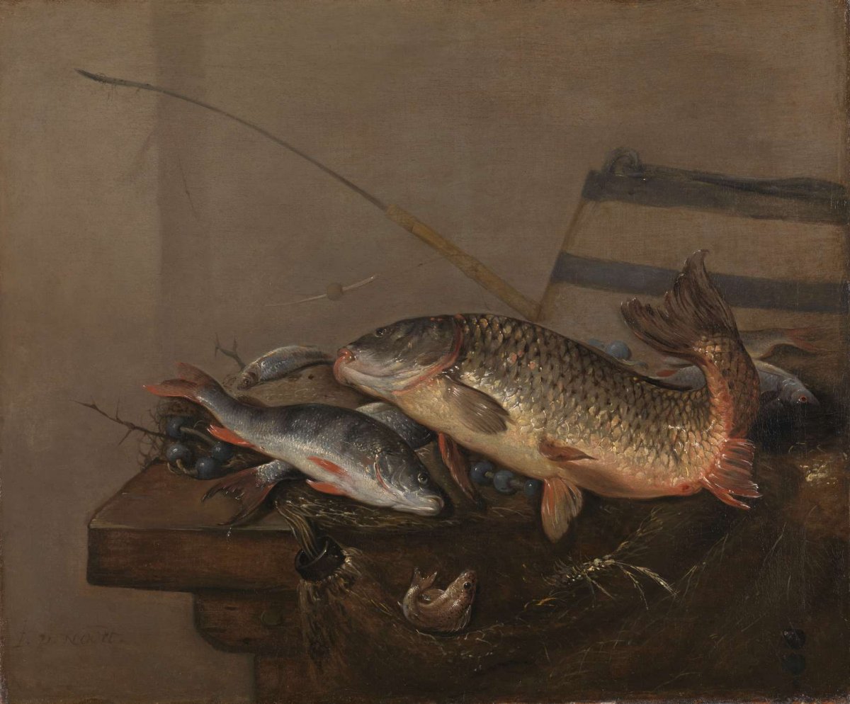Still life with fish, Pieter van Noort, 1648 - 1672