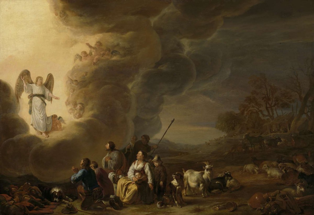 The Annunciation to the Shepherds, Cornelis Saftleven, c. 1655 - c. 1659