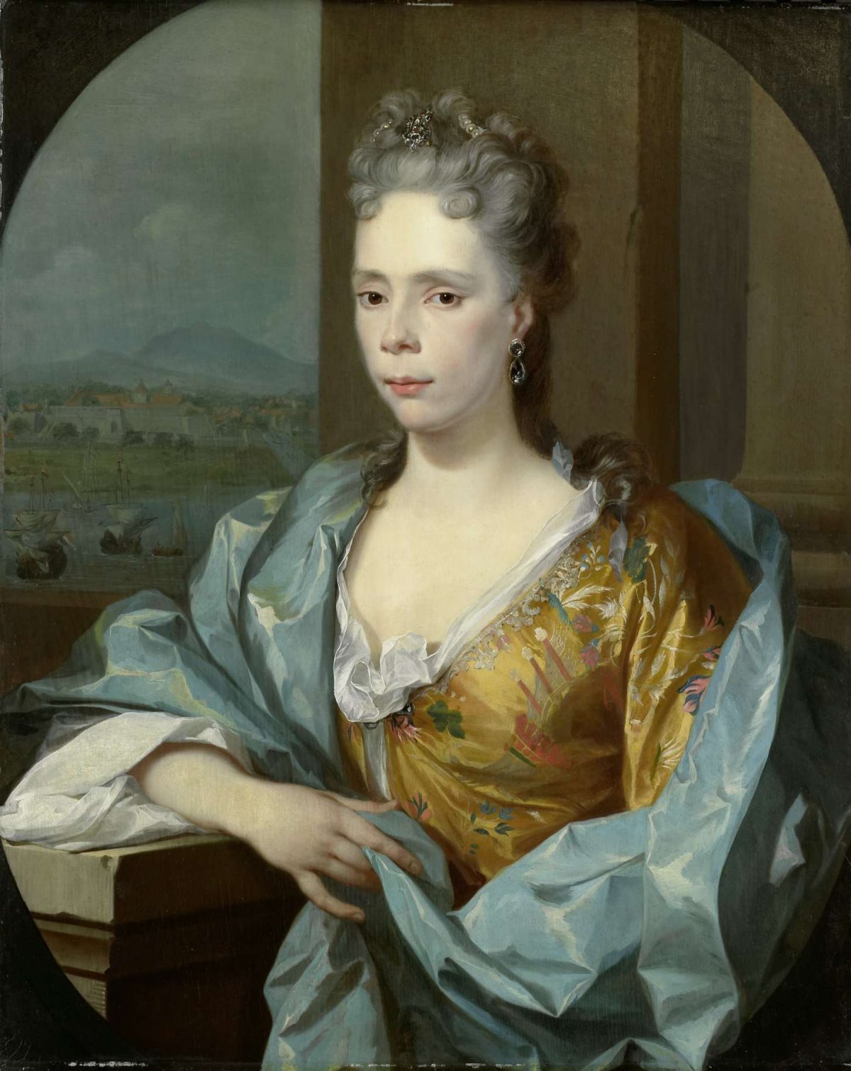 Portrait of Elisabeth van Riebeeck, Daughter of Abraham van Riebeeck, Wife of Gerard van Oosten, Nicolaas Verkolje, 1710 - 1723