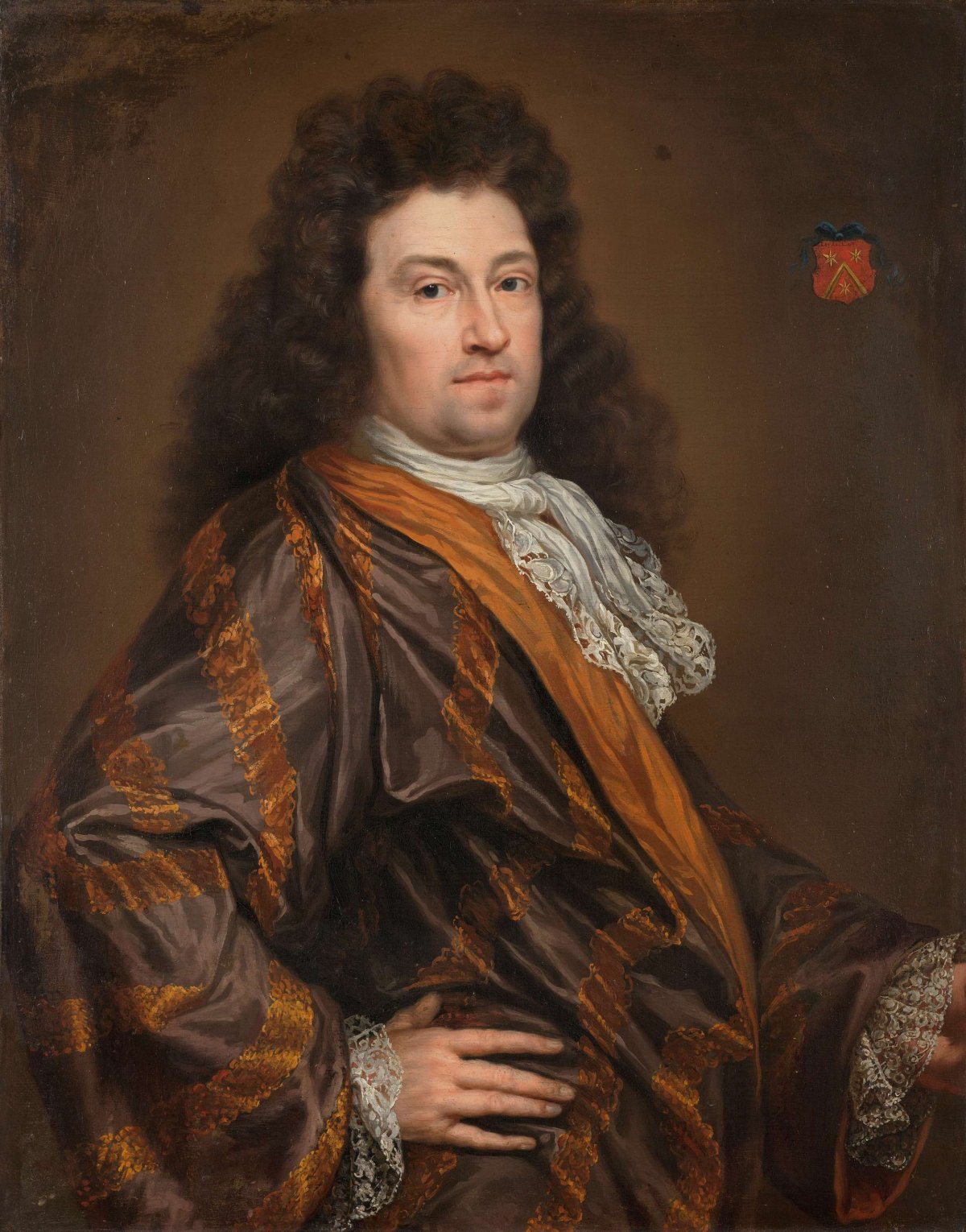 Portrait of François Leydecker (1650-1718). Delegate to the Court of Audit for Zeeland, anonymous, c. 1690
