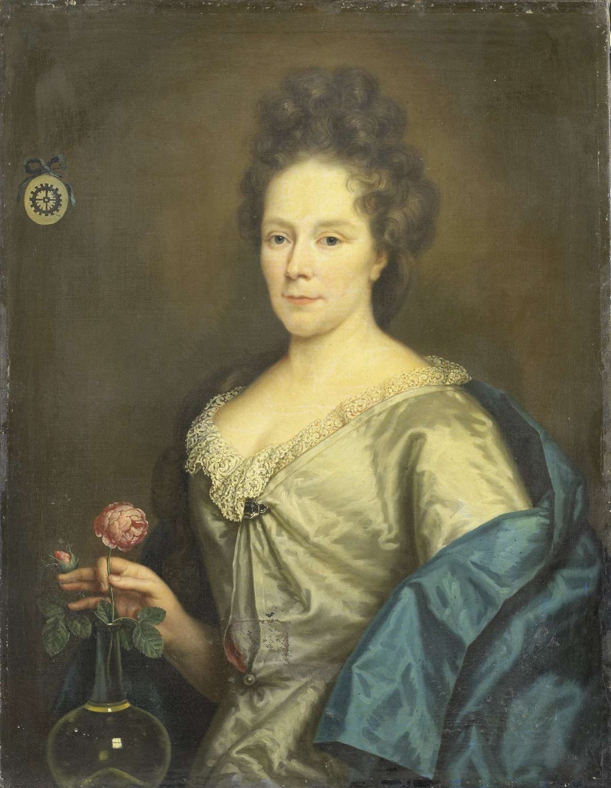 Portrait of Anna Maria van Hogendorp (1655-1727). Second Wife of François Leydecker, anonymous, c. 1690