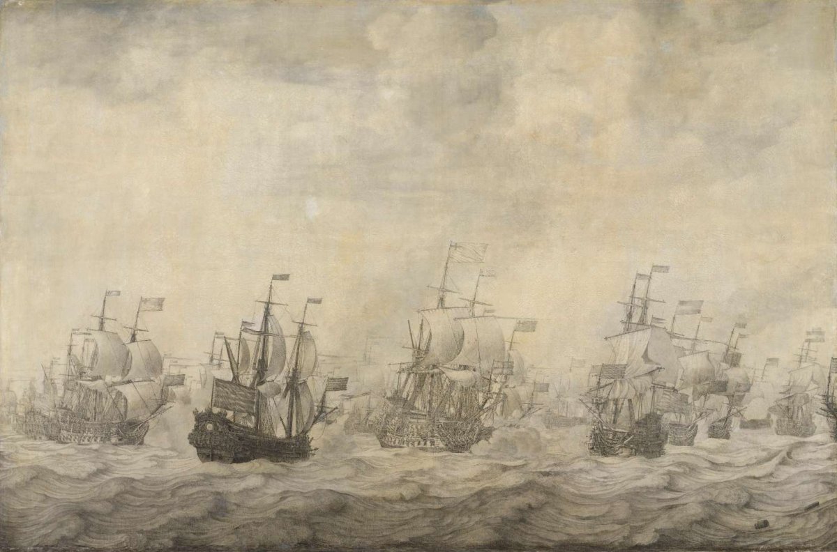 Episode from the Four Days' Battle, 11-14 June 1666, of the Second Anglo-Dutch War, 1665-67, Willem van de Velde (I), 1668