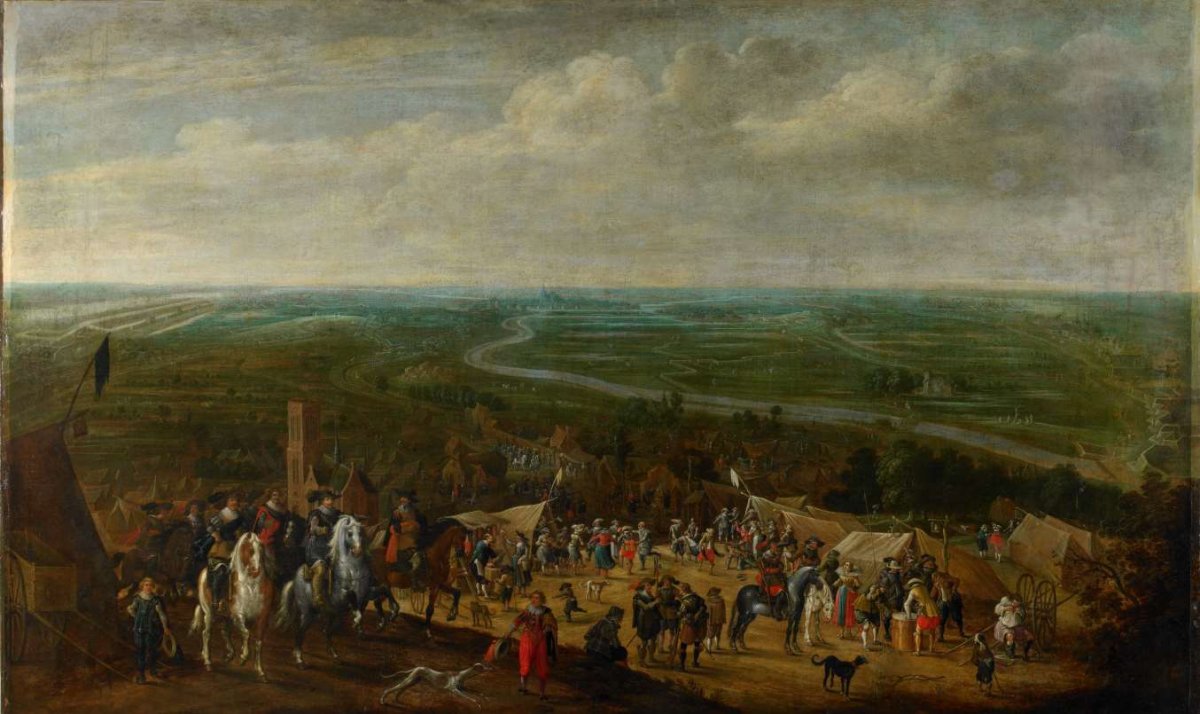 Prince Frederik Hendrik at the Siege of 's-Hertogenbosch, 1629, Pauwels van Hillegaert, c. 1631