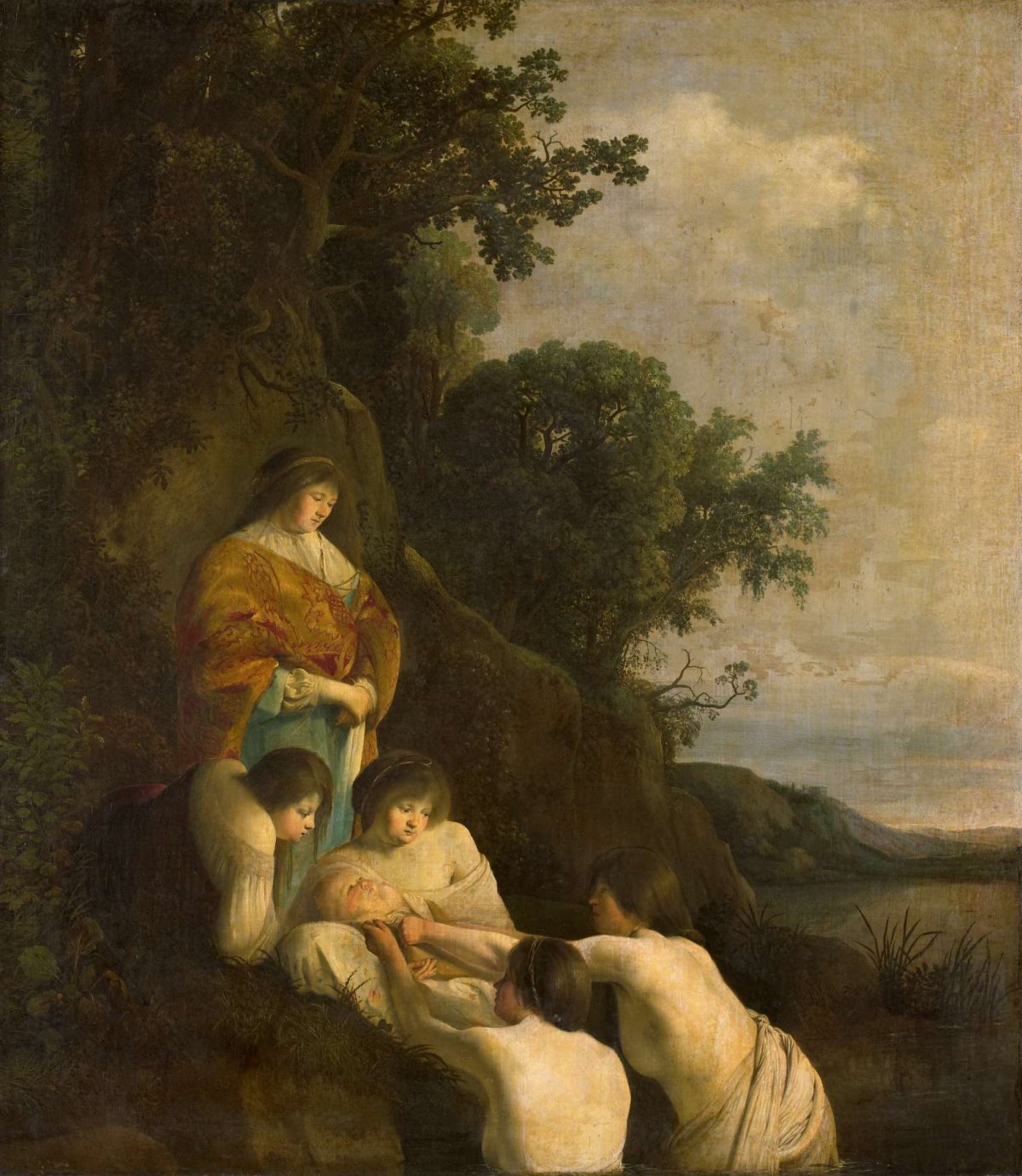 Pharaoh's Daughter Discovers Moses in the Rush Basket, Paulus Bor, c. 1635 - c. 1638