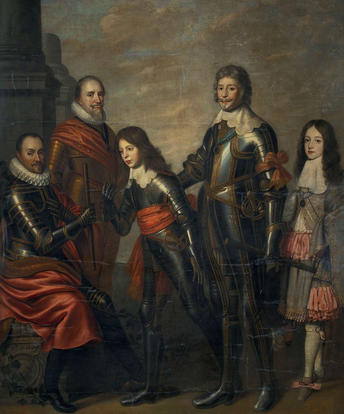 Four Generations of the Princes of Orange: William I, Maurice and Frederick Henry, William II and William III, Pieter Nason, c. 1660 - c. 1662