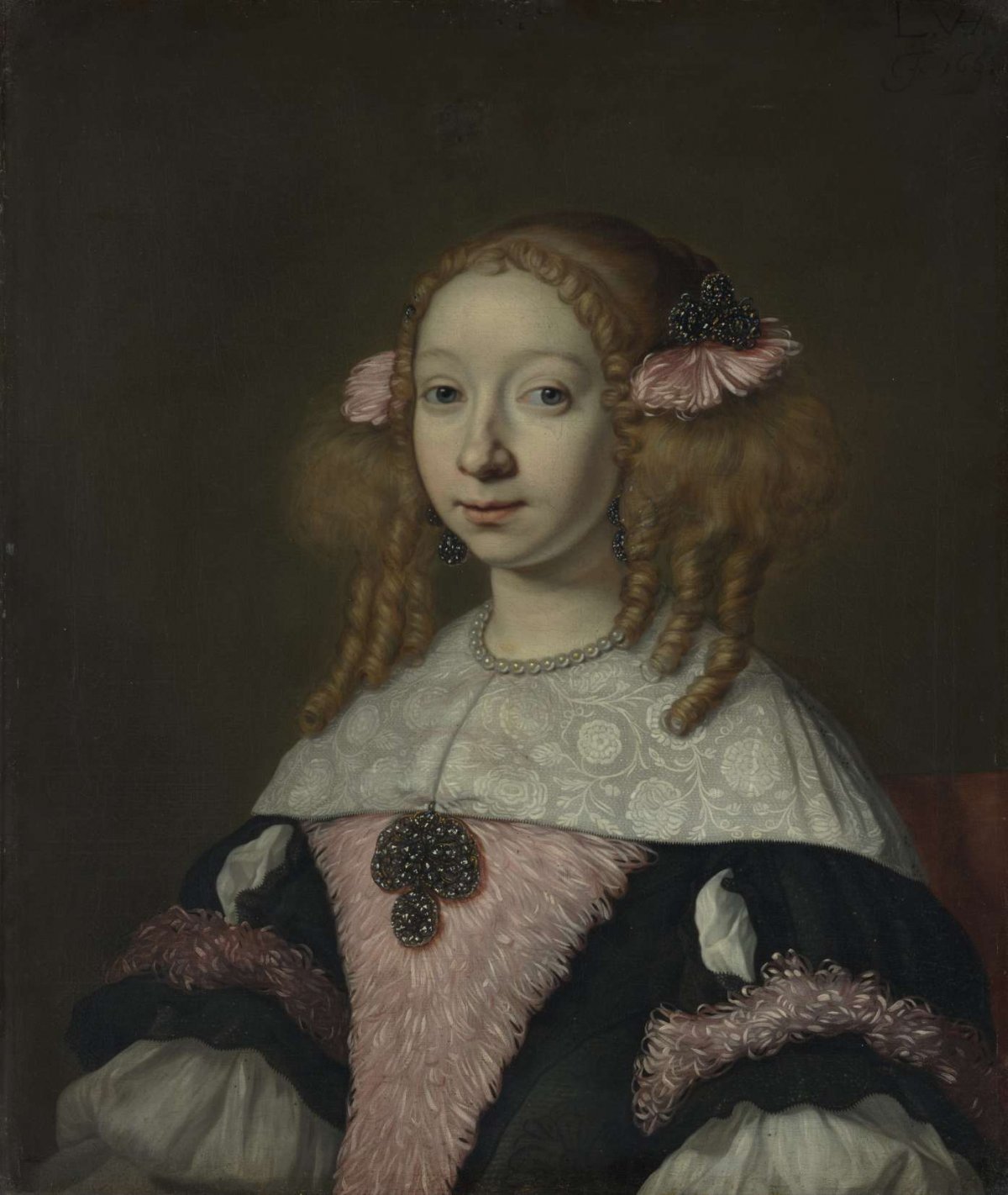 Adriana Jacobusdr Hinlopen (1646-1736), Wife of Johannes Wijbrants, Lodewijk van der Helst, 1667