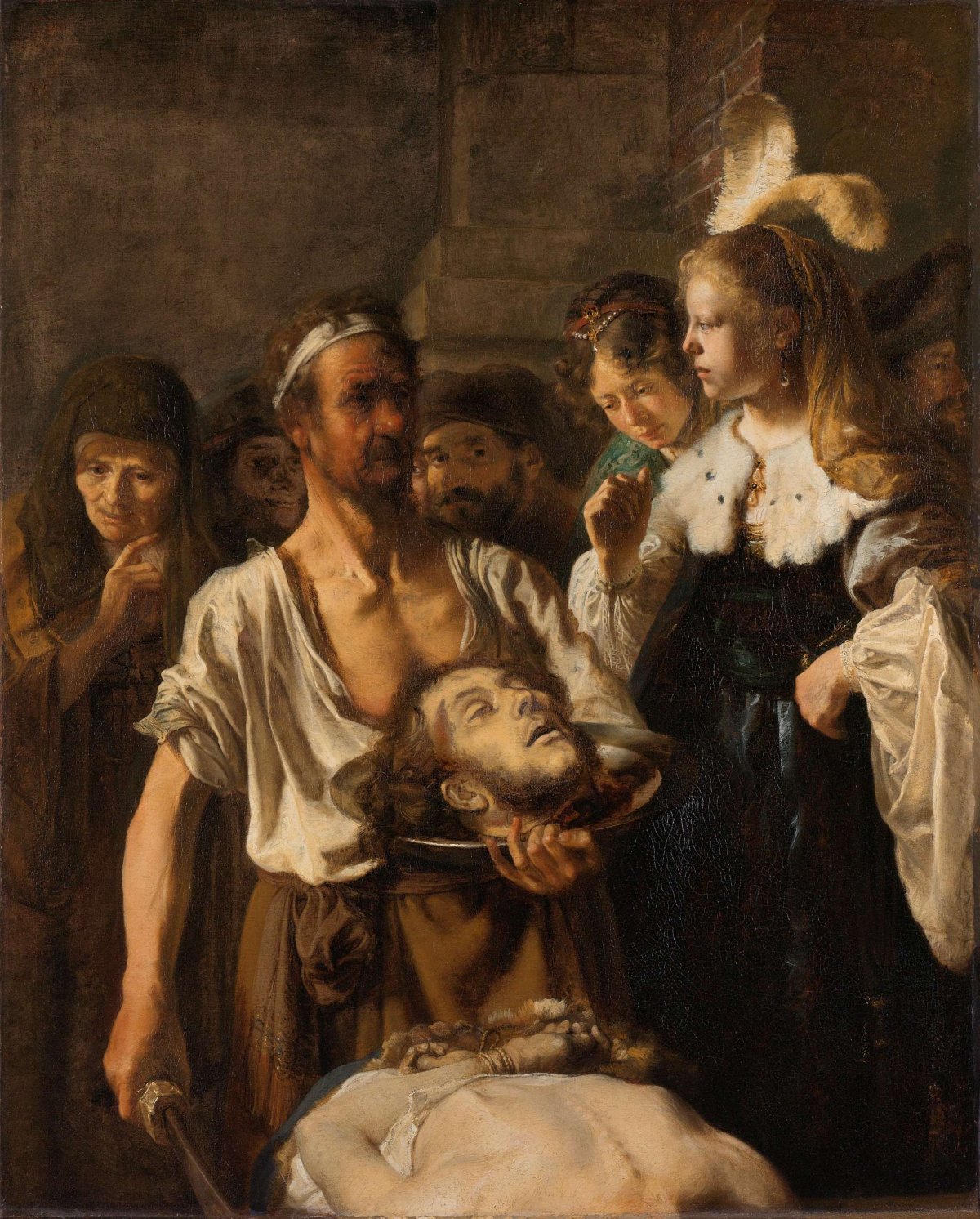 Salome receives the head of John the Baptist, Rembrandt van Rijn, c. 1640 - c. 1645