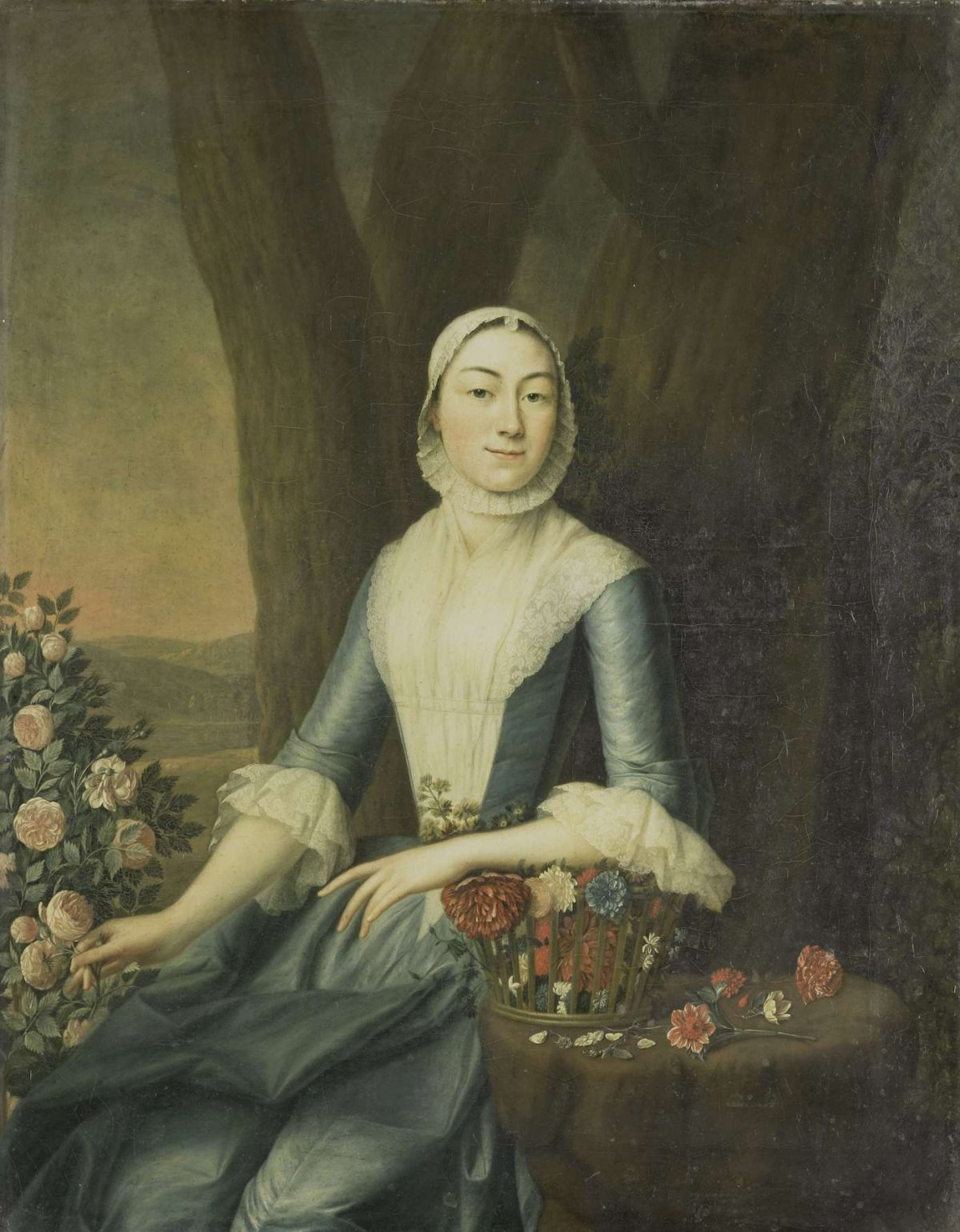 Portrait of Magdalena van Citters, Wife of Adriaen Isaac Hurgronje, anonymous, c. 1760