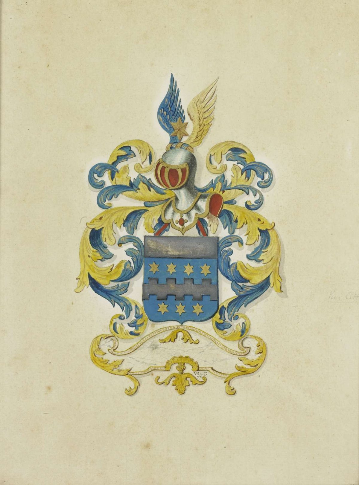 The coat of arms of the van Citters family, anonymous, c. 1777