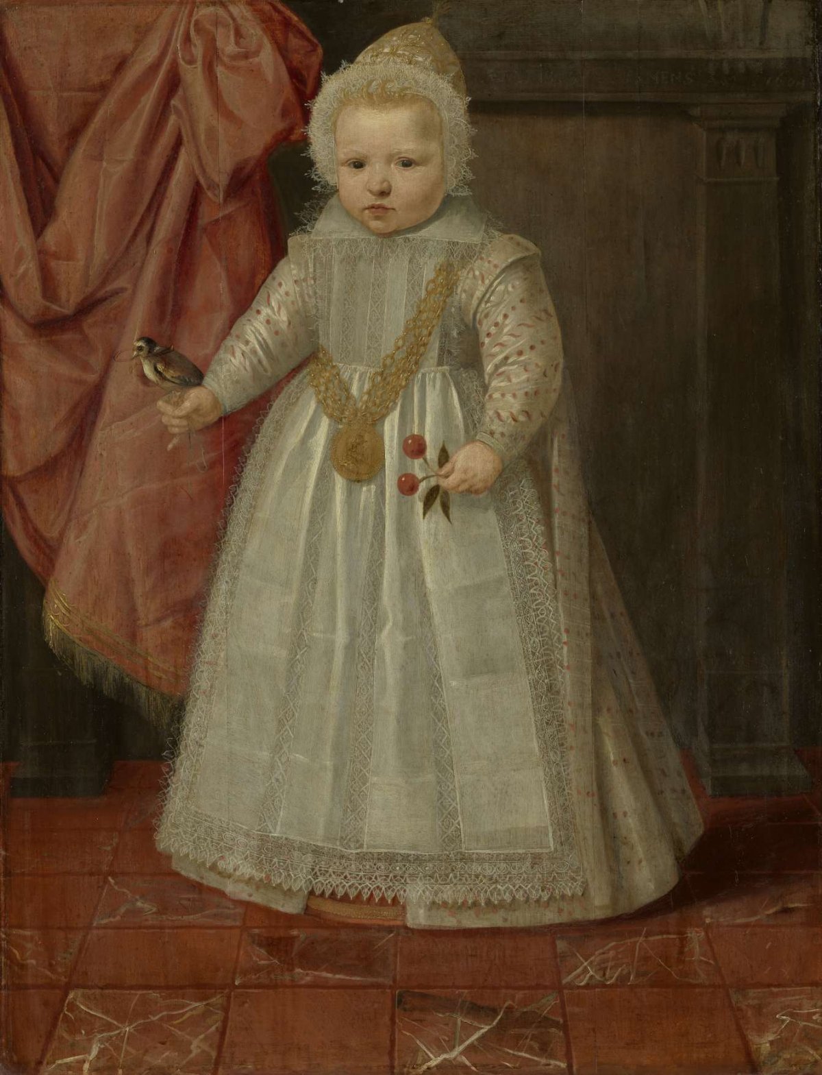 Portrait of a Little Boy, Possibly Louis of Nassau, anonymous, 1604