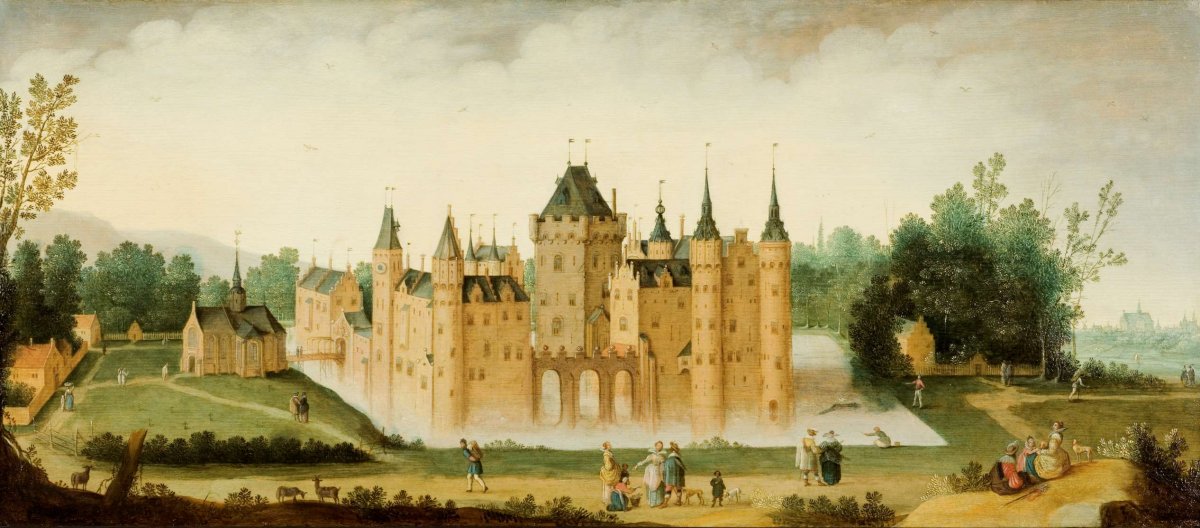 View of the Castle of Egmond aan den Hoef, Claes Jacobsz van der Heck, c. 1638