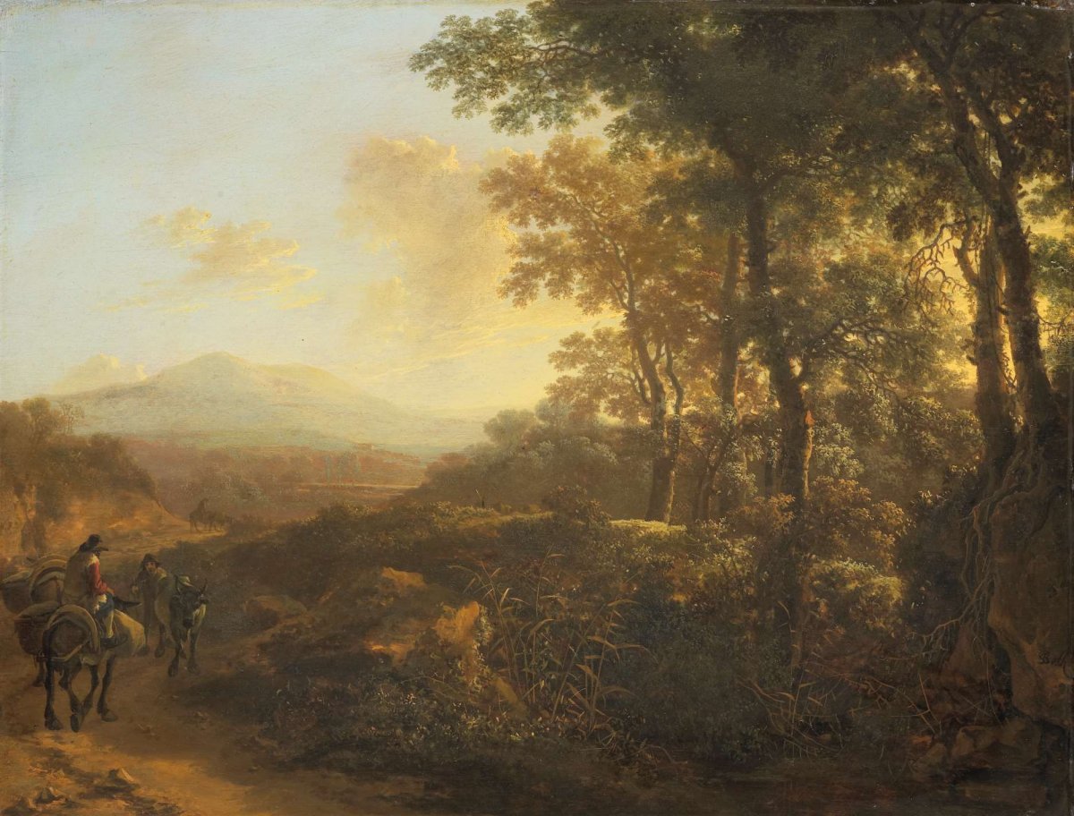 Italian Landscape with Mule Driver, Jan Both, c. 1645 - c. 1650