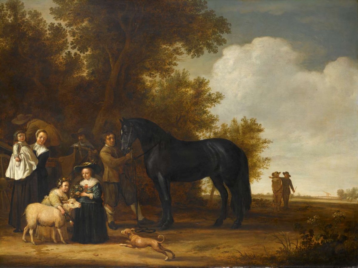 Group Portrait in a Landscape, anonymous, c. 1638 - c. 1640