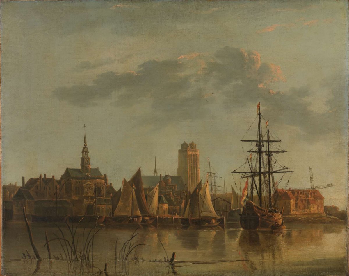 View of Dordrecht at Sunset, Aelbert Cuyp, c. 1700 - c. 1842