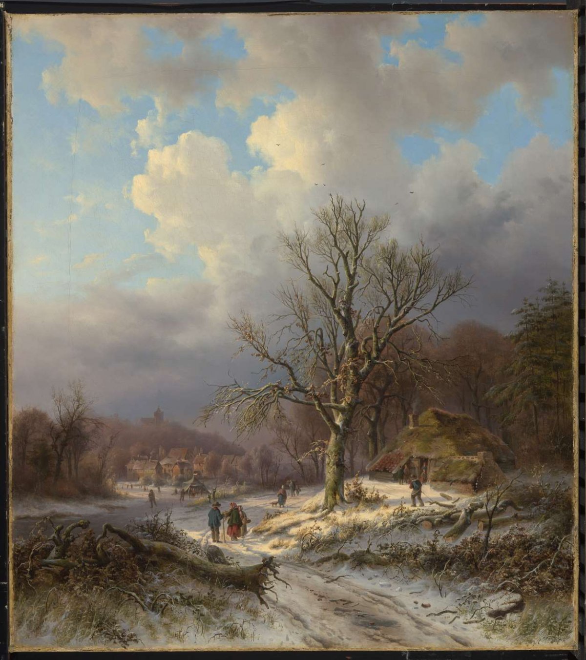 Snow Landscape, Alexander Joseph Daiwaille, 1845