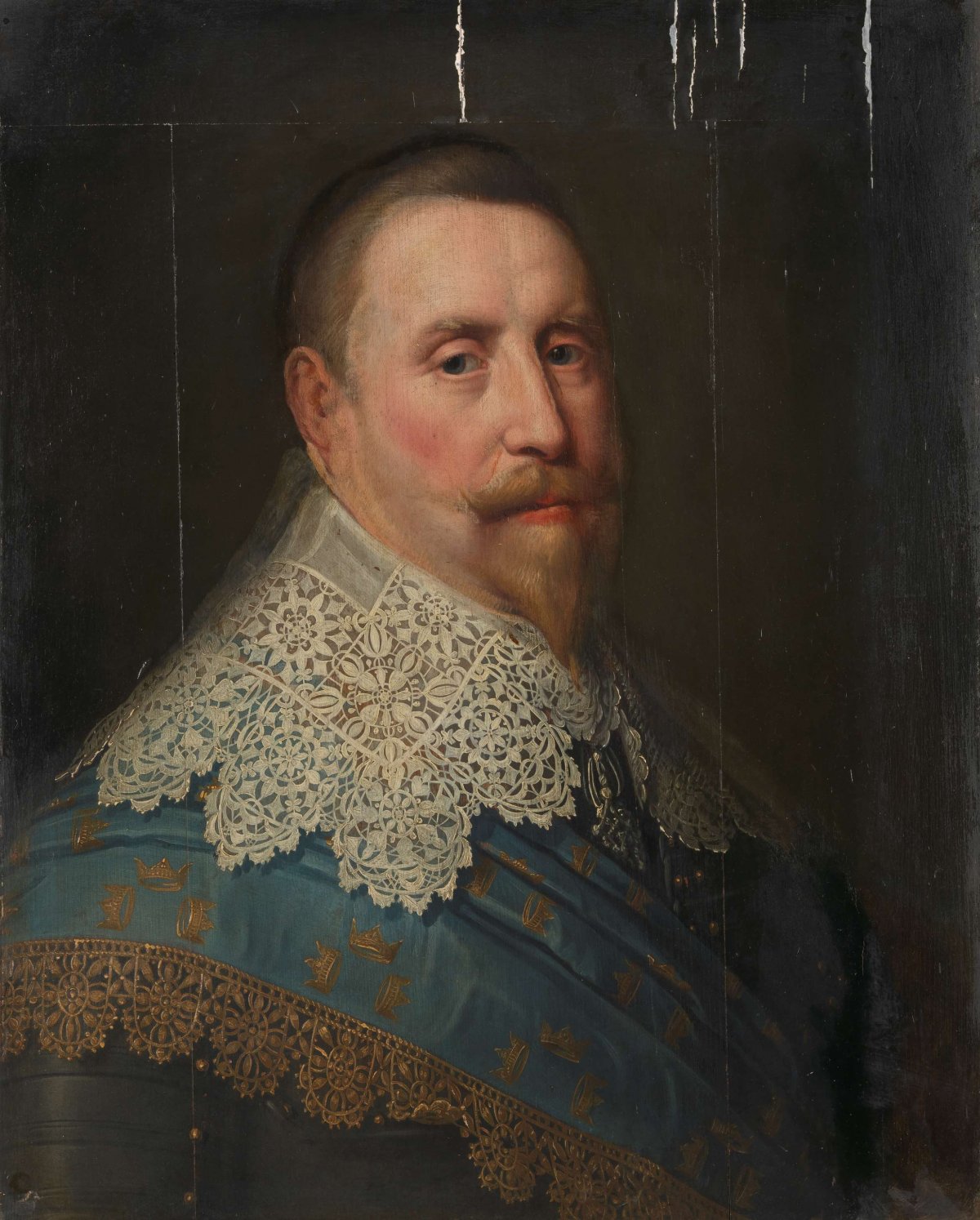 Portrait of Gustav II Adolf (1594-1632), King of Sweden, Michiel Jansz van Mierevelt, in or after c. 1633