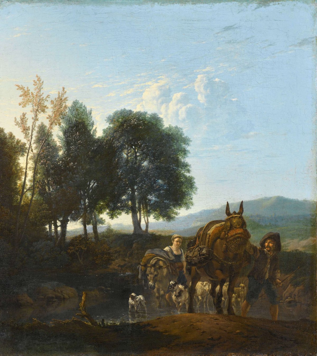 Landscape with Mule Driver, Karel du Jardin, 1650 - 1655