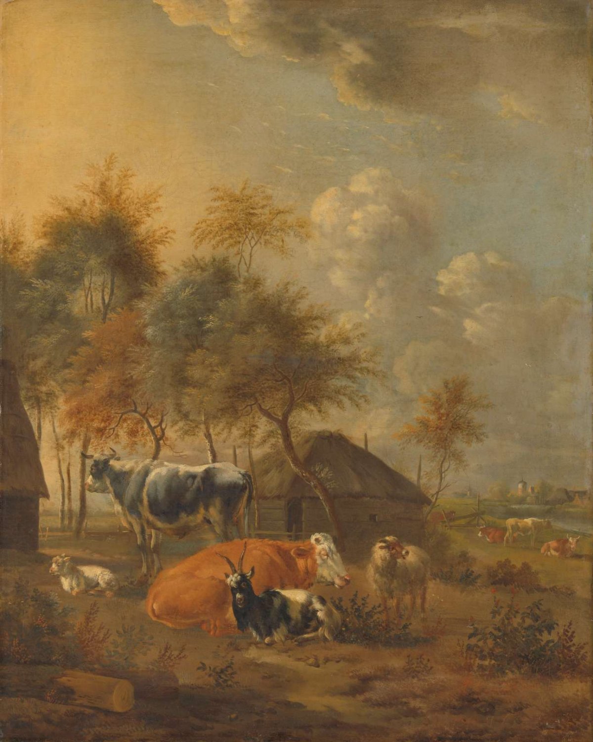 Landscape with Animals, Monogrammist IL (schilder), c. 1700 - c. 1799