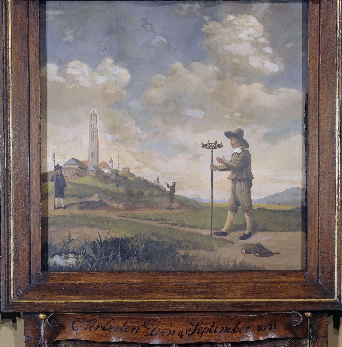Portrait of a Surveyor (Andries van der Wal), anonymous, 1650 - 1674