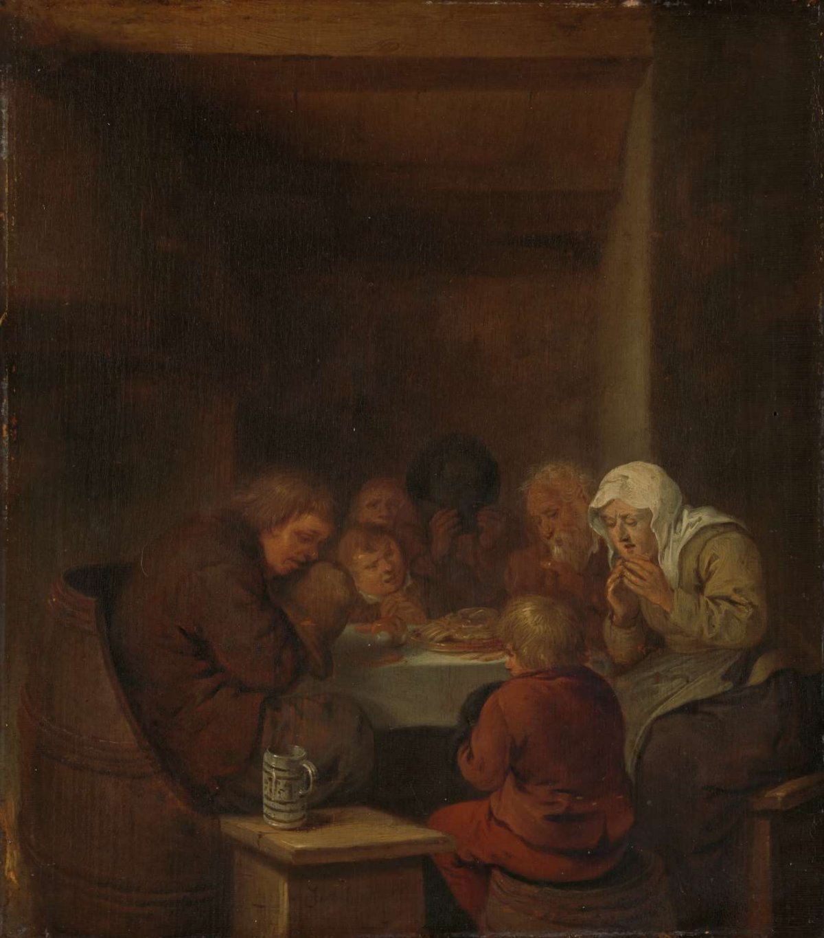Saying Grace, Jan Miense Molenaer, c. 1653 - 1668
