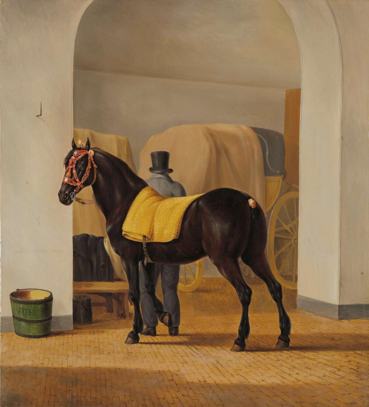 Adriaan van der Hoop’s Trotter ‘De Rot’ at the Coach House, Anthony Oberman, 1828