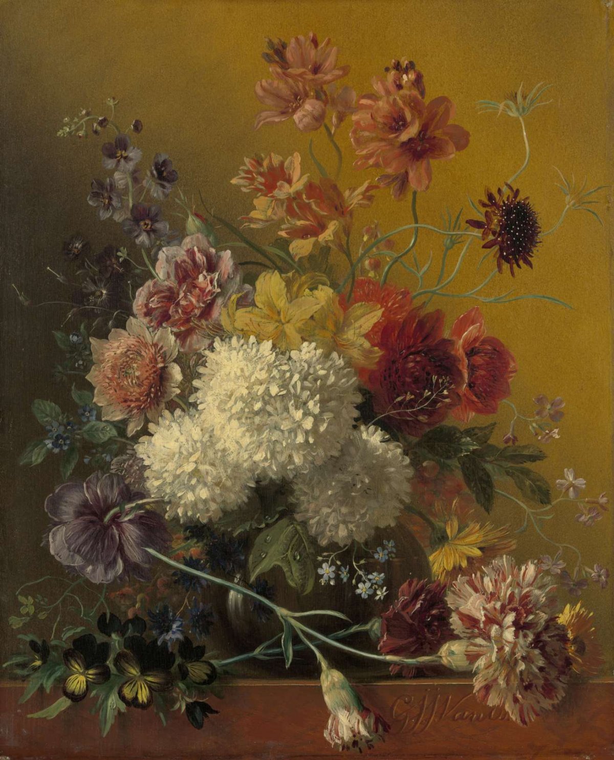 Still Life with Flowers, Georgius Jacobus Johannes van Os, 1820 - 1861