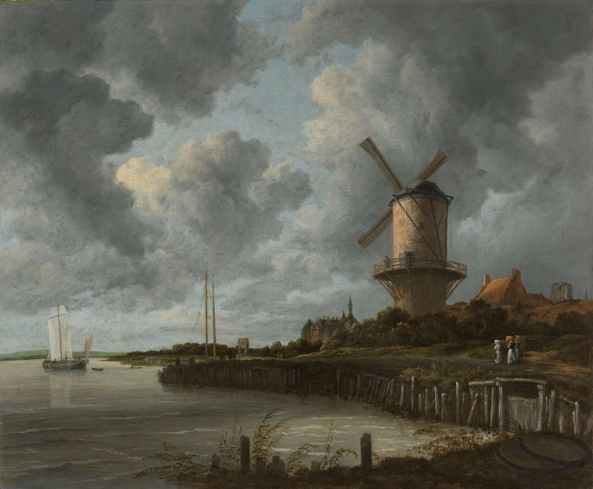 The Windmill at Wijk bij Duurstede, Jacob Isaacksz van Ruisdael, c. 1668 - c. 1670