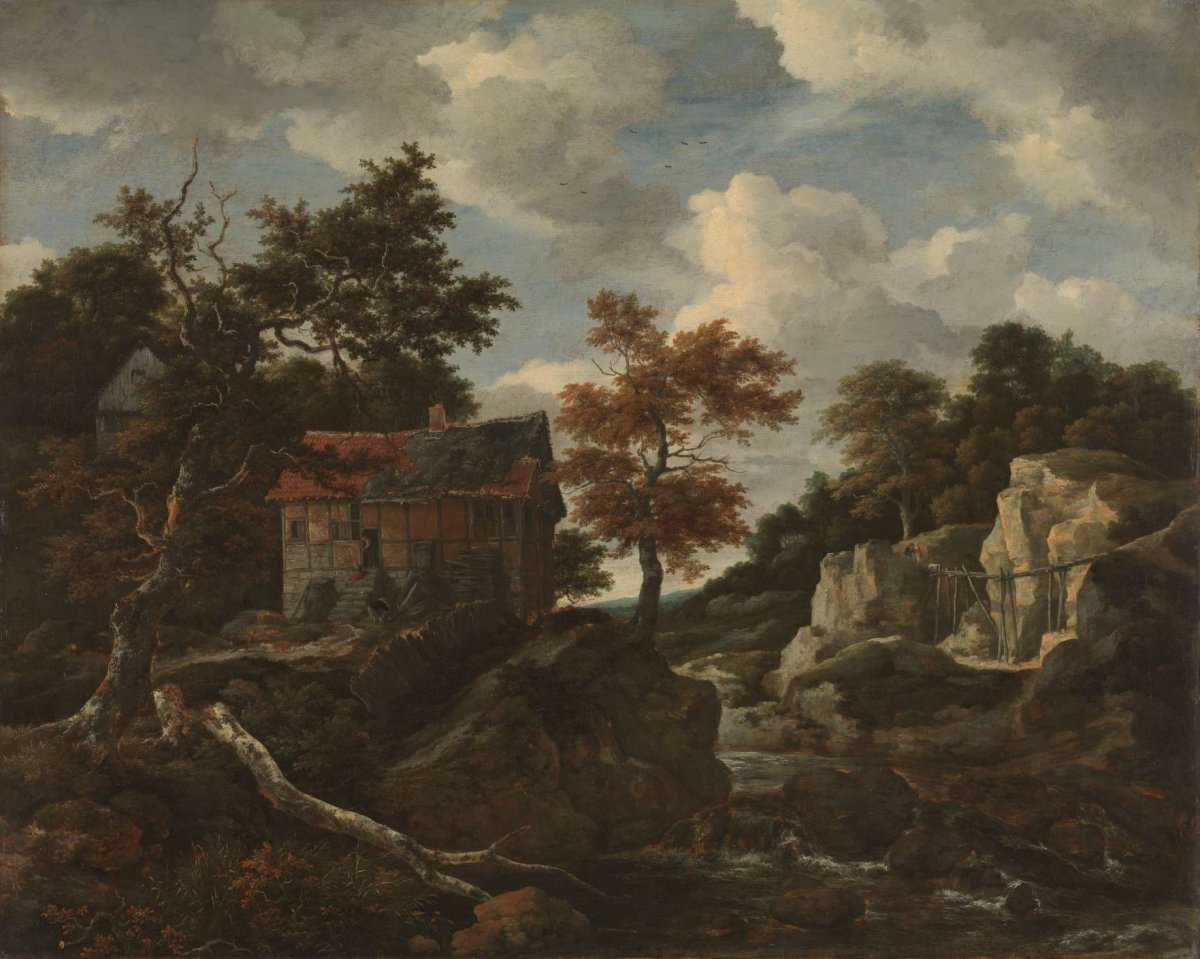 Rocky landscape, Jacob Isaacksz van Ruisdael, 1650 - 1682