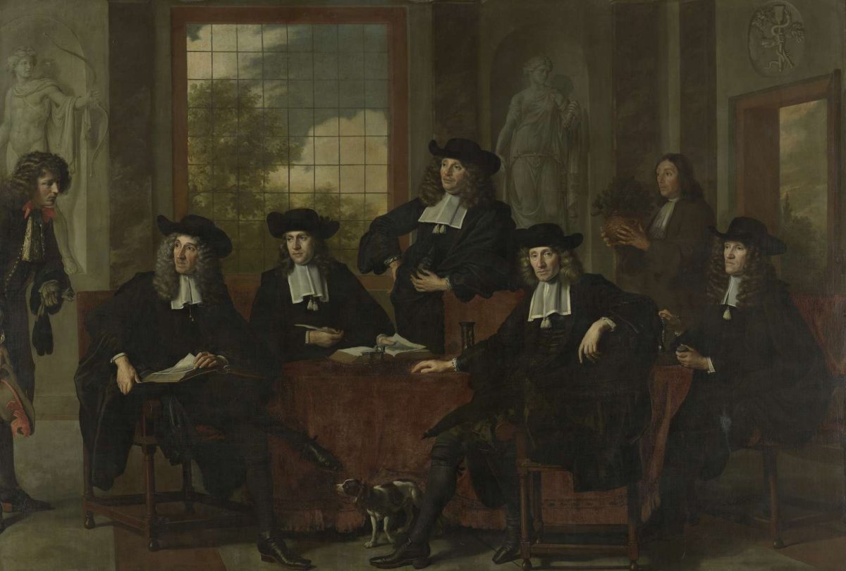 The Superintendents of the Collegium Medicum in Amsterdam, 1683, Adriaen Backer, 1683