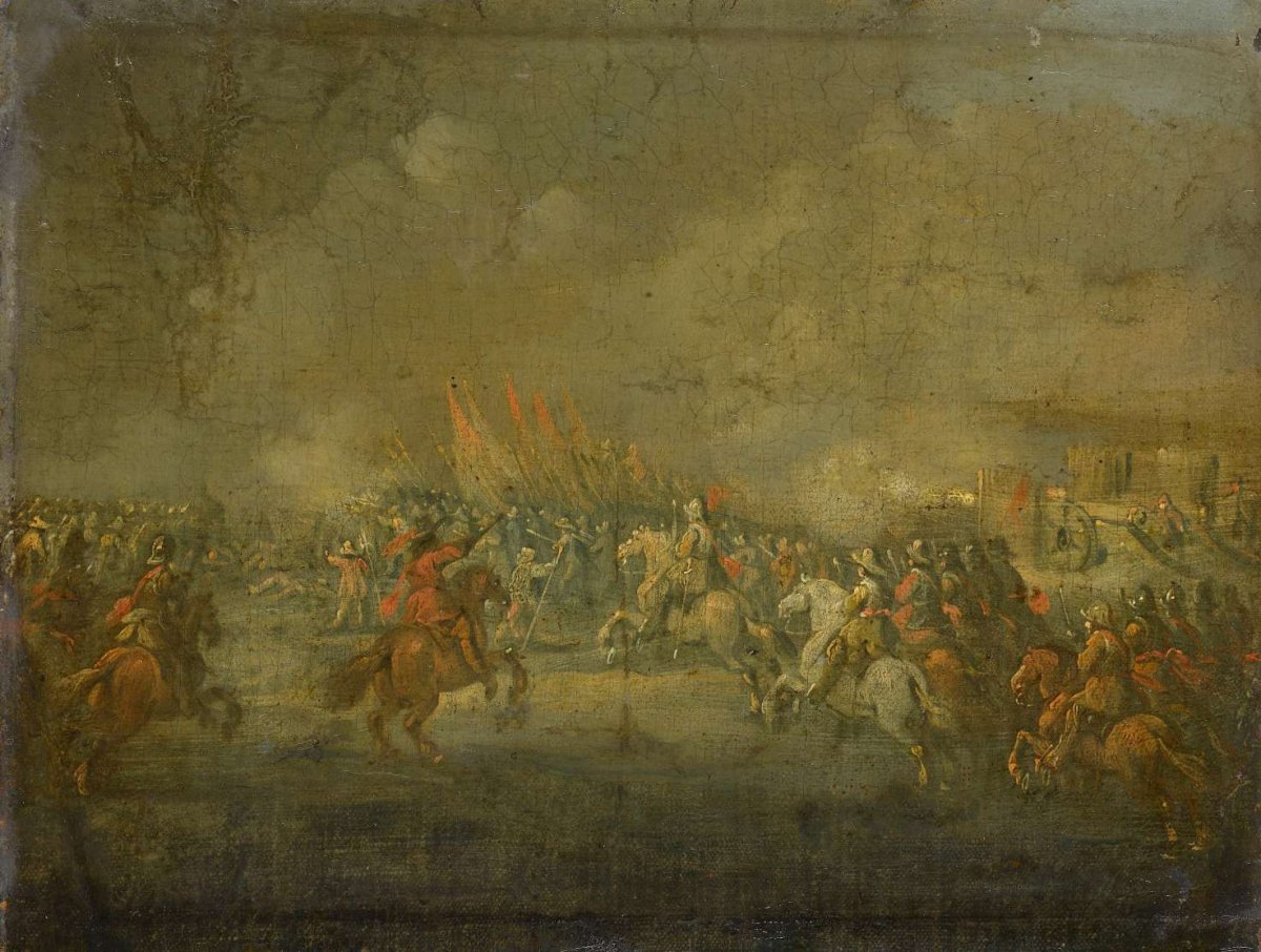 A Cavalry Skirmish, anonymous, c. 1645