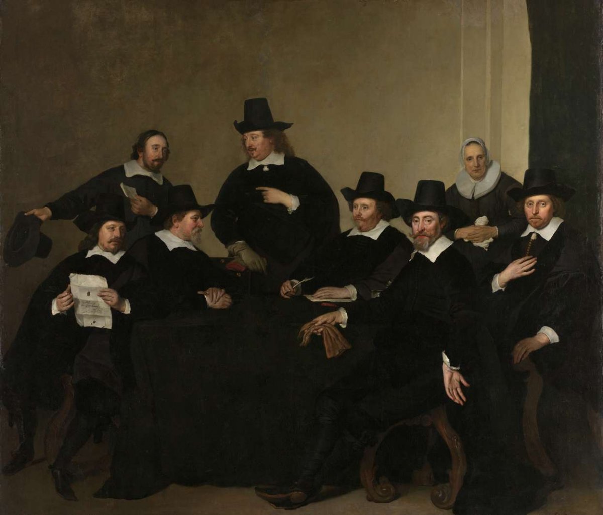 Portrait of the Regents of the Nieuwezijds Institute for the Outdoor Relief of the Poor, Amsterdam, c. 1650, Jacob Adriaensz Backer, c. 1650