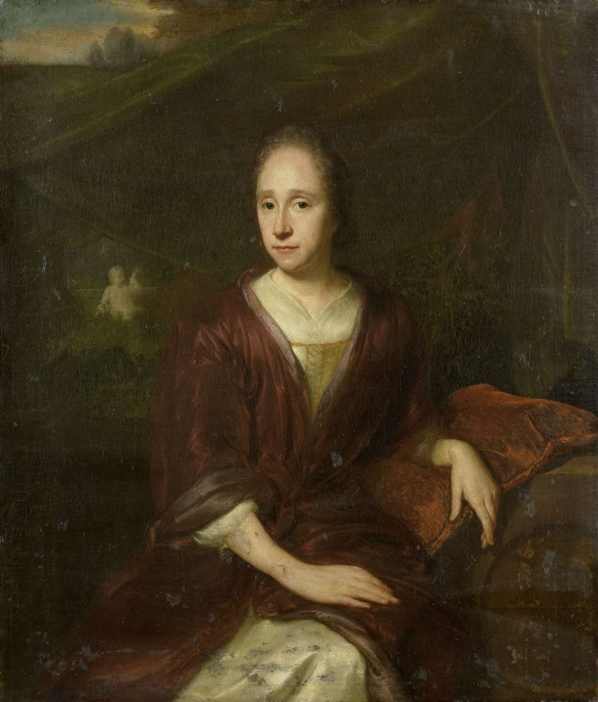 Portrait of Margaretha Nelis (1652-17050, second wife of Casparus Commelin, David van der Plas, 1693 - 1704