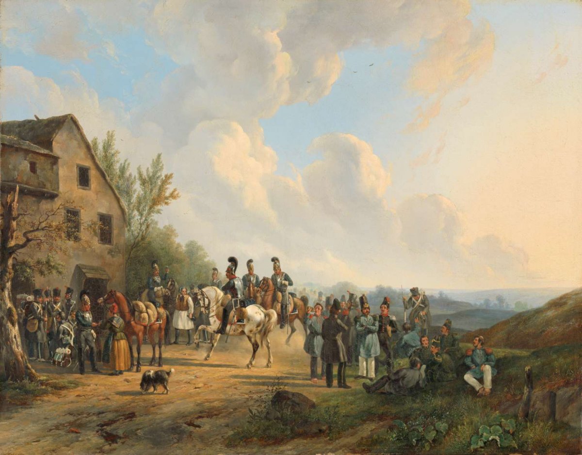 Scene from the Ten Days' Campaign against the Belgian Revolt, August 1831, Wouter Verschuur (1812-1874), 1831 - 1835