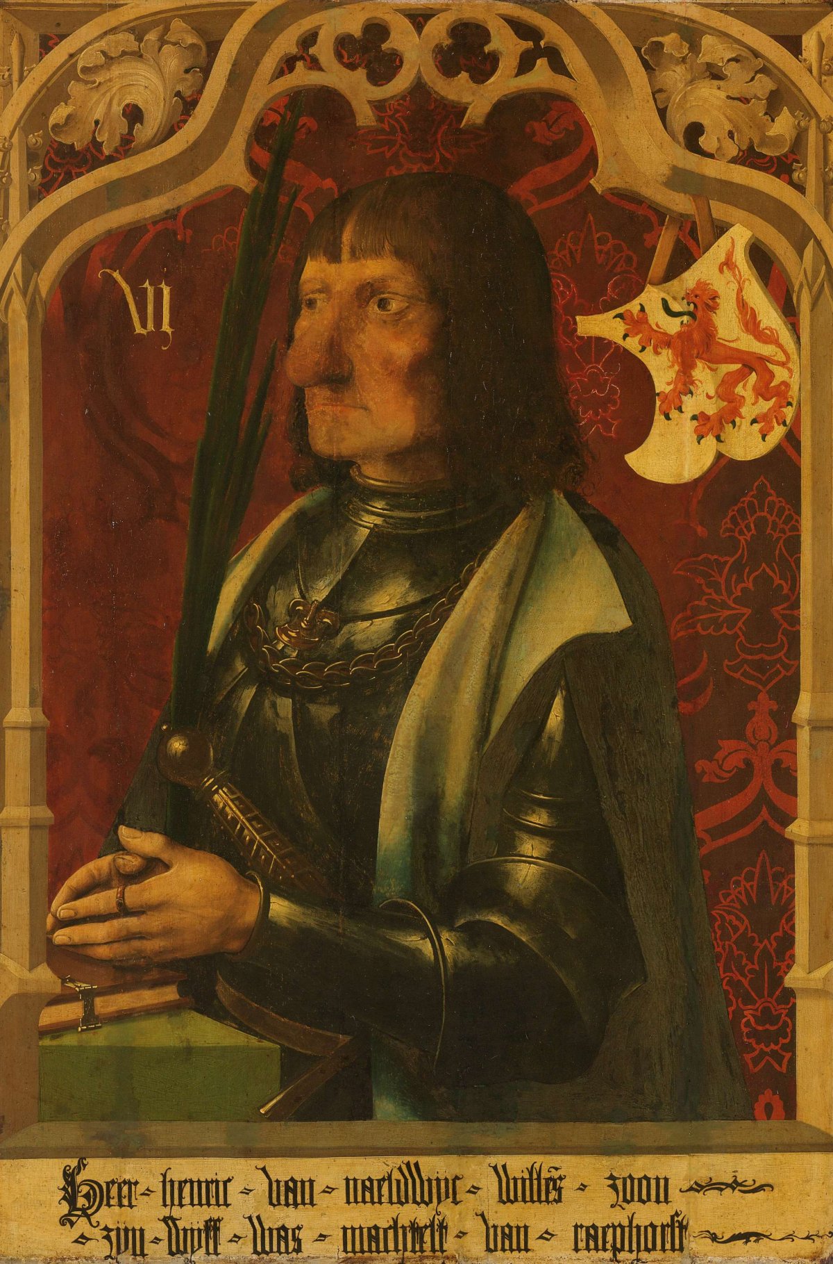 Portrait of Hendrik IV of Naaldwijk, Knight and Hereditary Marshall of Holland, anonymous, c. 1500 - c. 1506